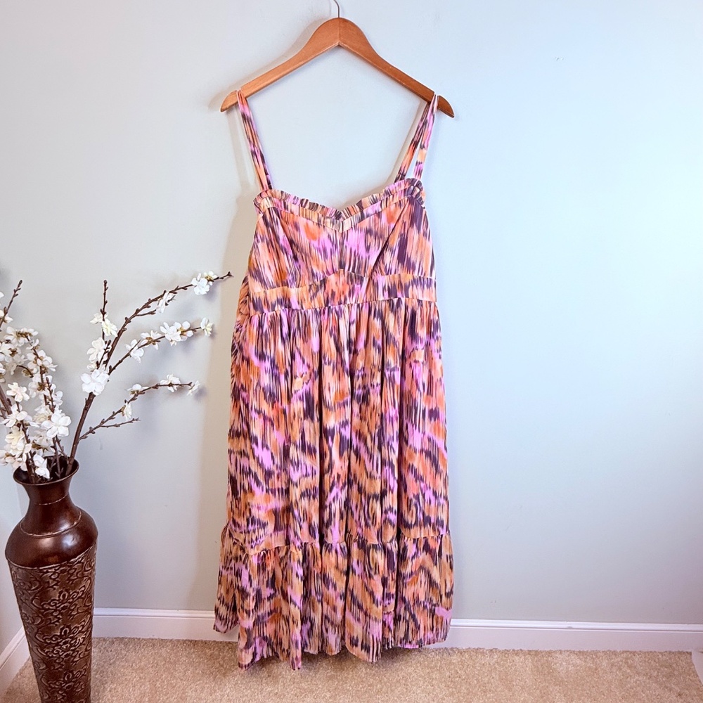 Torrid Midi Chiffon Sleeveless Tiered Dress Size 2X - Picture 4 of 6